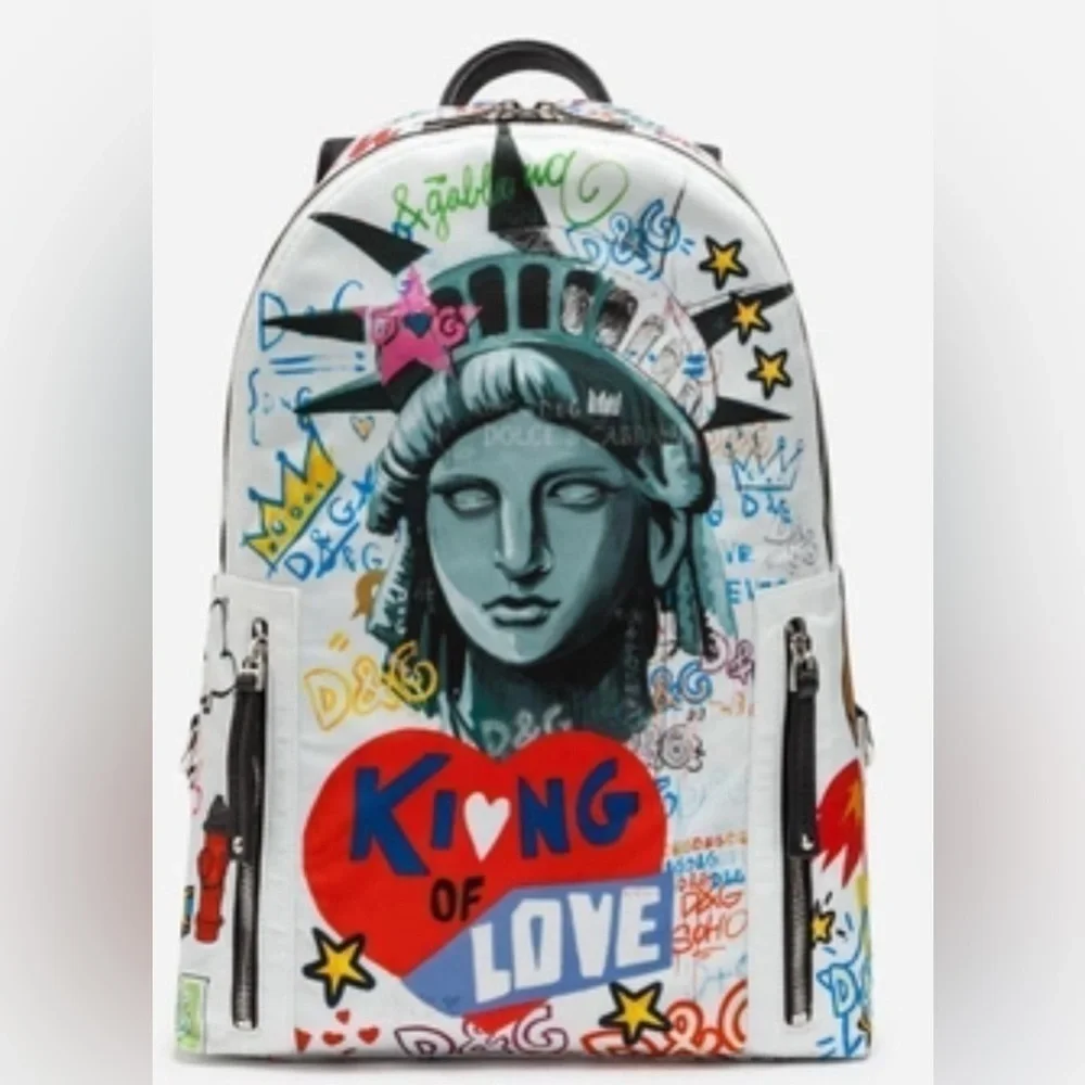Dolce & Gabbana Printed Nylon Multicolor Backpack